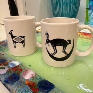 MARCH HARE and BIGHORN SHEEP Ceramic Mugs